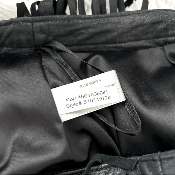 Boston Proper Genuine Leather Fringe Skirt - Picture 7 of 9